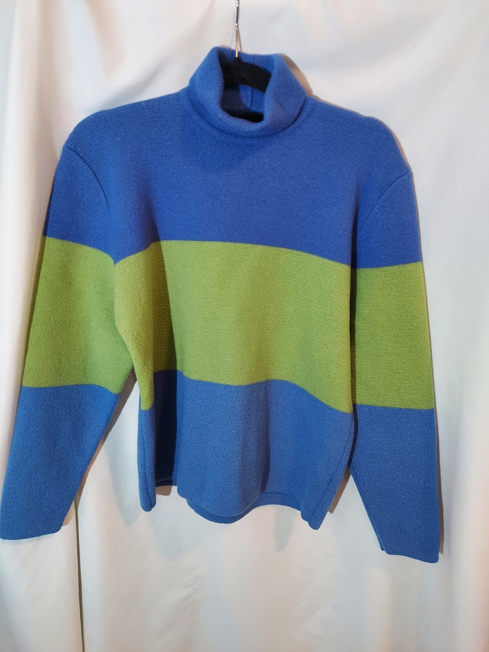 Vintage 90s J Crew Oarsman Wool Colorblock Turtleneck Sweater XL (Fits L/M)